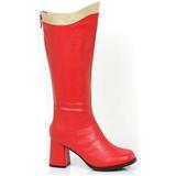 Ellie Shoes E-300-Super 3 Knee High Boot With Zipper Women 5 / Red/Gold