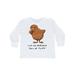 Inktastic I am an Adorable Ball of Fluff- cute kiwi bird Toddler Long Sleeve T-Shirt Unisex White 5/6T