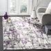 Gray/Indigo 96 x 0.35 in Indoor Area Rug - Wade Logan® Jeter Abstract Gray/Purple Area Rug | 96 W x 0.35 D in | Wayfair