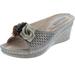 Gc Shoes Women's Sydney Rosette Slide Wedge Sandals