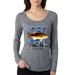 Get Reel Go Fish Womens Scoop Long Sleeve Top, Premium Heather, Large