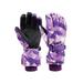 Snow Gloves Womens Waterproof Touchscreen Thinsulate Lined Ski Gloves with Non-Slip PU Palms