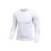 Leezo Men's Long Sleeve Compression Baselayer Body Under Athletic Running Training Gym Tight Sports Tops Shirt