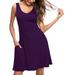 Haute Edition Women's Summer Sleeveless Tank Dress with Pockets