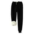 Sunisery Women Winter Joggers Pants Sherpa Lined Warm Sweatpants Loose Hip Hop