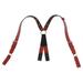 Boston Leather TheFireStore Exclusive Red Leather Fireman's Suspender - Loop Attachment, Extra Long, Red