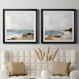 Dovecove Ocean Sigh I Ocean Sigh I - 2 Piece Picture Frame Set Paper, Solid Wood in Brown/Gray | 34.5 H x 69 W x 1.5 D in | Wayfair
