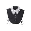 VICOODA Vintage Elegant Women Ladies Fake Lace Half Shirt Blouse Peter Pan Detachable Cuff Collar Tie