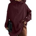 ZANZEA Women Autumn Solid Hooded Collar Casual Baggy Sweatshirt Hoodies Coats