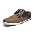 Bruno Marc Mens Classic Lightweight Lace Up Casual Oxfords Flat Outdoor Shoes Sneakers Rivera-01 Dark/Brown Size 9.5