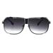 Mens Gradient Lens Retro Oversize Aviator Racer Sunglasses Silver Smoke