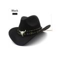 SUPERHOMUSE New Ethnic Style Western Cowboy Hat Women's Wool Hat Jazz Hat Western Cowboy Hat