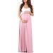 GadgetVLot Splicing Maternity Dresses Round Neck Sleeveless Long Casual Sundress Pregnancy Dress Lady Clothes