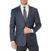 Adam Baker by Douglas & Grahame Men's 43113 Single Breasted 100% Wool Ultra Slim Fit Blazer/Sport Coat - Navy Plaid - 50L