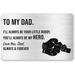 Best Dad Gifts, to My Dad Love Note Engraved Metal Wallet Inserts Card, Father's Day Gifts for Dad from Son, Step Dad Gift Ideas, Perfect Dad Gifts for Father Birthday Christmas