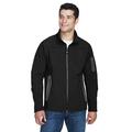 Men's Three-Layer Fleece Bonded Soft Shell Technical Jacket - BLACK - S