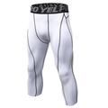 Compression Gym Men's Long Pants Running Base Layers Skins Tights Running Pants Men's Quick Dry Pants White S