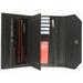 Leather Trifold Wallet For Women With Removable Checkbook Holder