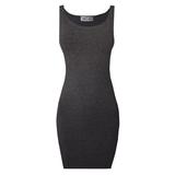 TAM WARE Women Classic Slim Fit Tank Bodycon Mini Tee Dress TWCWD068-CHARCOAL-US M/L(Tag Size L)