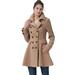 BGSD Women's Emy Fit & Flare Wool Pea Coat (Regular & Plus Size Petite)