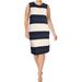 Lauren Ralph Lauren Womens Knit Striped Sweaterdress