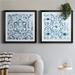 Dakota Fields Azure Mosaic Tile I Azure Mosaic Tile I - 2 Piece Picture Frame Graphic Art Set Paper, in Blue | 30.5 H x 61 W x 1.5 D in | Wayfair