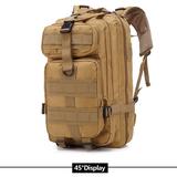 Military Tactical Backpack, 3P The Rucksack March Outdoor Military Tactical Backpack Small Assault Pack Army Bag Backpack Shoulders Bag (Mud Color)