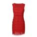 S/M Fit Red Organza Rhinstone and Lace Embellished Party Dress