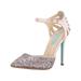 Betsey Johnson Womens Avery Pointed Toe Ankle Strap Classic Pumps