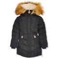 DKNY Girls' Angled Baffle Insulated Parka (Little Girls)