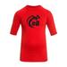 eBodyboarding Launch Out Logo Short Sleeve Rashguard - Red / Black - YM/10