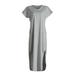 Musuos Women Oversized Dress Summer Loose Short Sleeve Maxi Dress