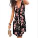 Women's Element Print Dress Sexy Sleeveless V-Neck Boho Beach Casual Mini Dress Plus Size Tank Dress Sundress Vestidos