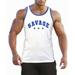 Men's Savage Stars V556 C3 Blue Trim White Tank Top Small White