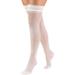 Truform Women's Stockings, Thigh High, Sheer: 15-20 mmHg, White, X-Large