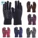 Deago 2 Pairs Winter Knit Gloves Touchscreen Warm Thermal Soft Lining Elastic Cuff Texting Anti-Slip for Women Men (Brown)