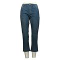 DG2 by Diane Gilman Women's Petite Jeans 4P Blue Striped Cropped 704-875