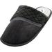 Norty Mens Slippers Slip-On Indoor Outdoor Scuffs - Faux Suede, Fleece or Ribbed Knit 40794-Medium Grey