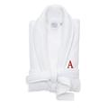 Linum Home Textiles Hotel Turkish Cotton Waffle Terry Bathrobe with Satin Piped Trim - Personalized - White