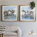 Red Barrel Studio® Old Coast Town I Old Coast Town I - 2 Piece Picture Frame Set Paper, Solid Wood in Blue/Brown | 30.5 H x 61 W x 1.5 D in | Wayfair