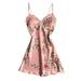 Sexy Dance Pajamas Babydoll Nightdress With Chest Pad For Women Nightgown Lace Robe Dress Ladies Strappy Lingeries Babydoll Gown Ladies Sexy Cami Mini Nightdress Pajama