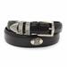 Danbury Golf Mens Club Conchos Top Grain Leather Belt (Black, 34)