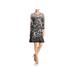 Nic + Zoe Womens Set The Stage Knit 3/4 Sleeves Sweaterdress