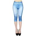 Women's Capri Leggings In Jeans 3/4 Pants