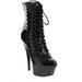 Ellie Shoes E-609-Milla 6 Heel Ankle Boots with Inner Zipper Black / 12