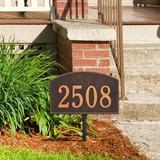 Old Century Forge Legacy 1-Line Lawn Address Sign Metal | 8.75 H x 14 W x 2.38 D in | Wayfair 3339-OB