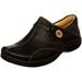 Clarks Women's Un.Loop Slip-On Shoe, Black Leather, 6 B(M) US