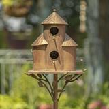 August Grove® Nolte 73.5 in x 12.5 in x 9 in Birdhouse Metal in Brown | 74.25 H x 12 W x 9.25 D in | Wayfair C0B82946AFA94C249BC2CEC690DAD6A3