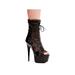 Ellie Shoes E-609-Winter 6 Heel Ankle Boot Black / 5