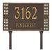 Whitehall Products Boston Personalized Standard 2-Line Lawn Address Sign Metal in Yellow/Brown | 11 H x 16.5 W x 0.375 D in | Wayfair 1895OG